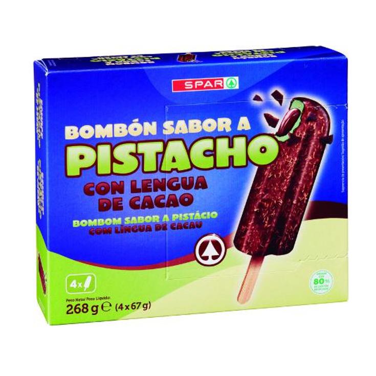HELADO BOMBON PISTACHO CACAO X4 SPAR ESTCH 268 GR