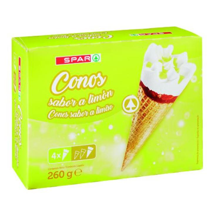 HELADO CONO LIMON X4 SPAR CAJA