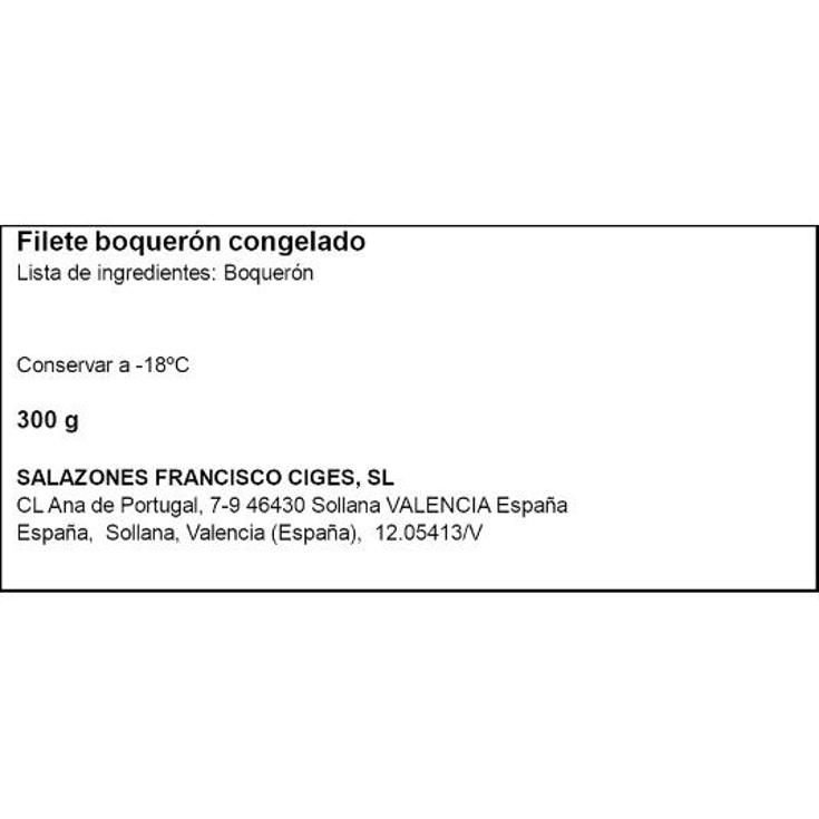 FILETE BOQUERON LIMPIO CIGES BOLSA 300 GR