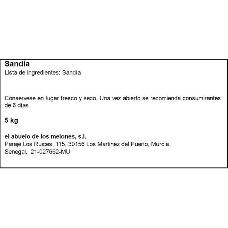 SANDIA RAYADA DE CAPARROS