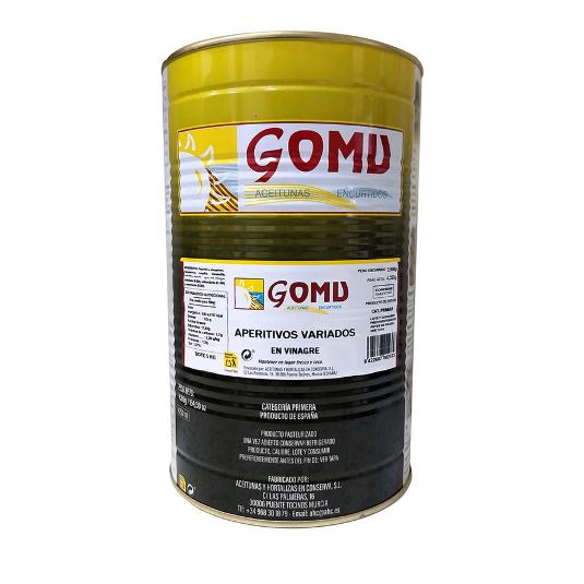 APERITIVOS VARIADOS LATA 2,5 GOMU PESO KG