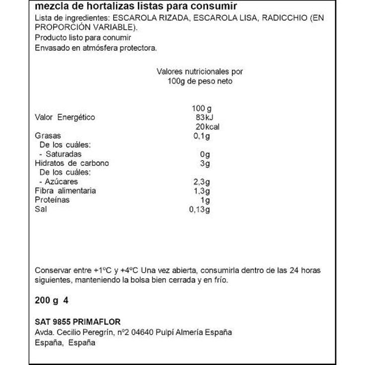 ENSALADA VARIADA SPAR BOLSA 200 GR