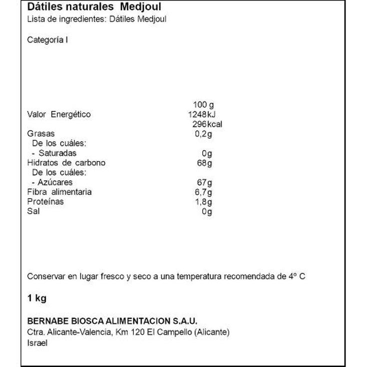 DATILES MEDJ0UL 1 KG . KG