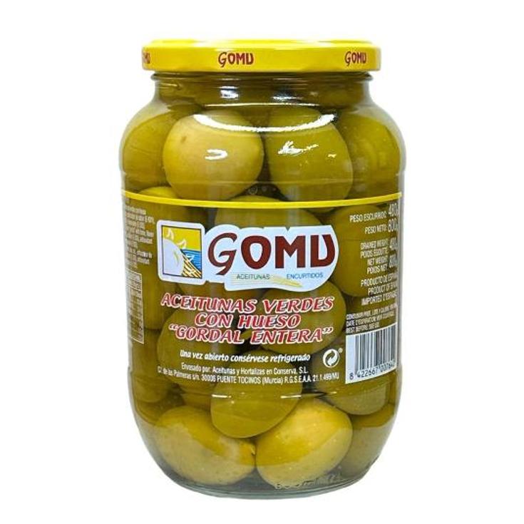 ACEITUNA GORDAL ENTERA GOMU FRASCO 480 GR