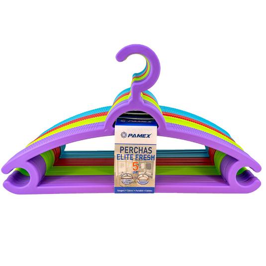 SET 5 PERCHAS PLASTICO COLORES UNIDAD
