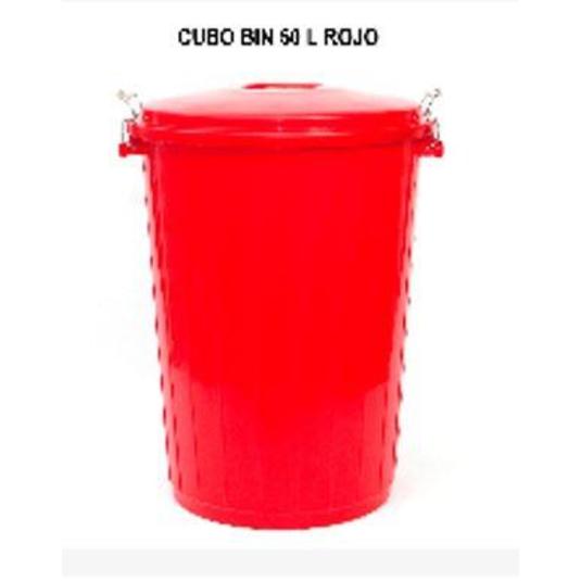 CUBO BIN 50 L ROJO UNIDAD