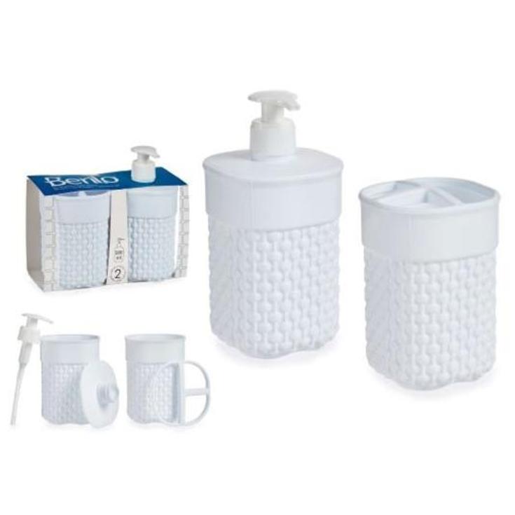 SET 2 PZS.BAÑO 500 ML BLANCO BERILO UNIDAD