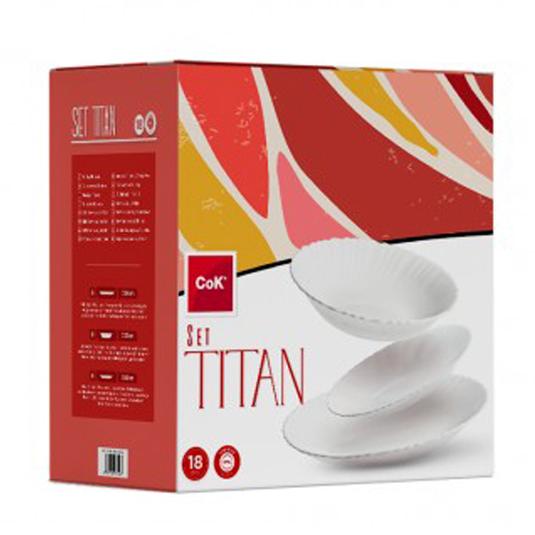 VAJILLA 12 PZAS TITAN BLANCA UNID