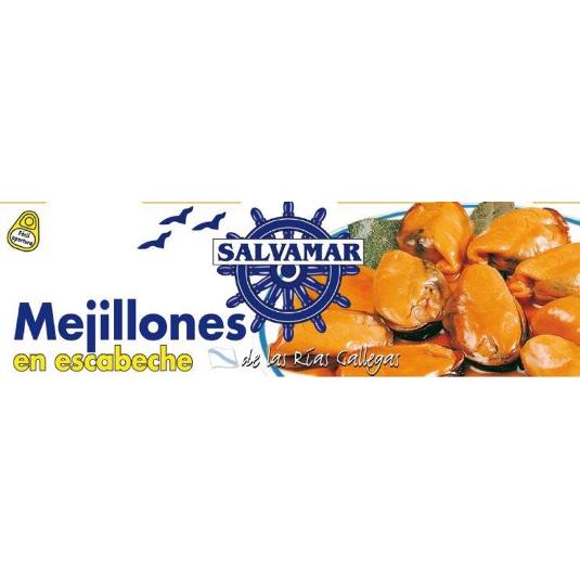 MEJILLONES ESCABECHE 3X43G SALVAMAR PACK 129 GR