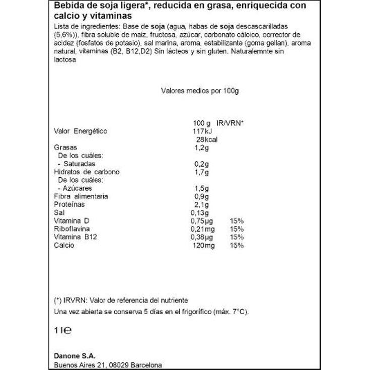 BEBIDA SOJA LIGERA ALPRO BRIK 1 LT