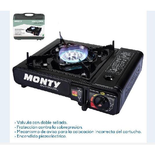 COCINA GAS PORTATIL 1 QUEMADOR MONTY UNIDAD