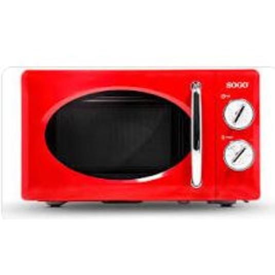 MICROONDAS SIN GRILL RETRO ROJO SOGO UNIDAD 20 LT