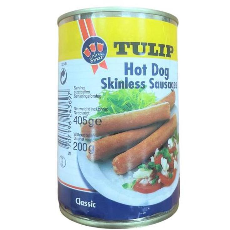 PERROS CALIENTES SIN PIEL TULIP LATA 200 GR