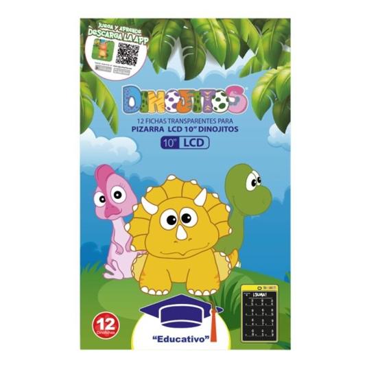 TRANSPARENCIAS EDUCATIVAS DINOJITO PACK 12 UD