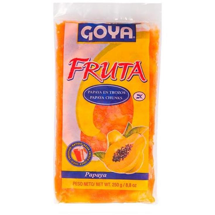 PULPA DE PAPAYA CONGELADA GOYA BOLSA 250 GR