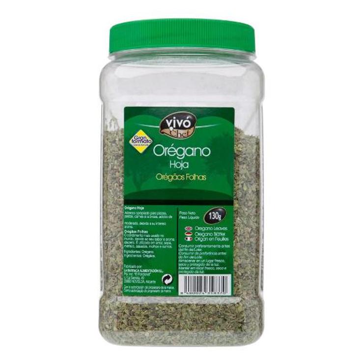 ESPECIAS OREGANO HOJA VIVOCHEF BOTE 130 GR