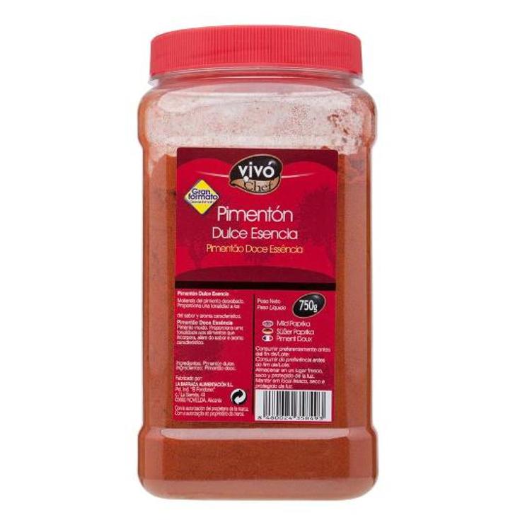 ESPECIAS PIMENTON DULCE ESENCIA VIVOCHEF BOTE 750 GR