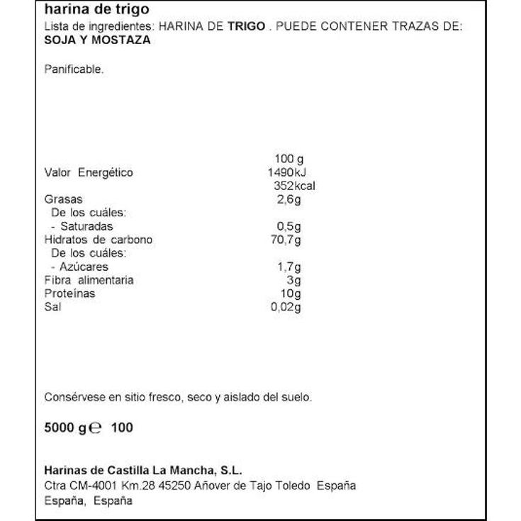 HARINA TRIGO VIVOCHEF BOLSA 5 KG