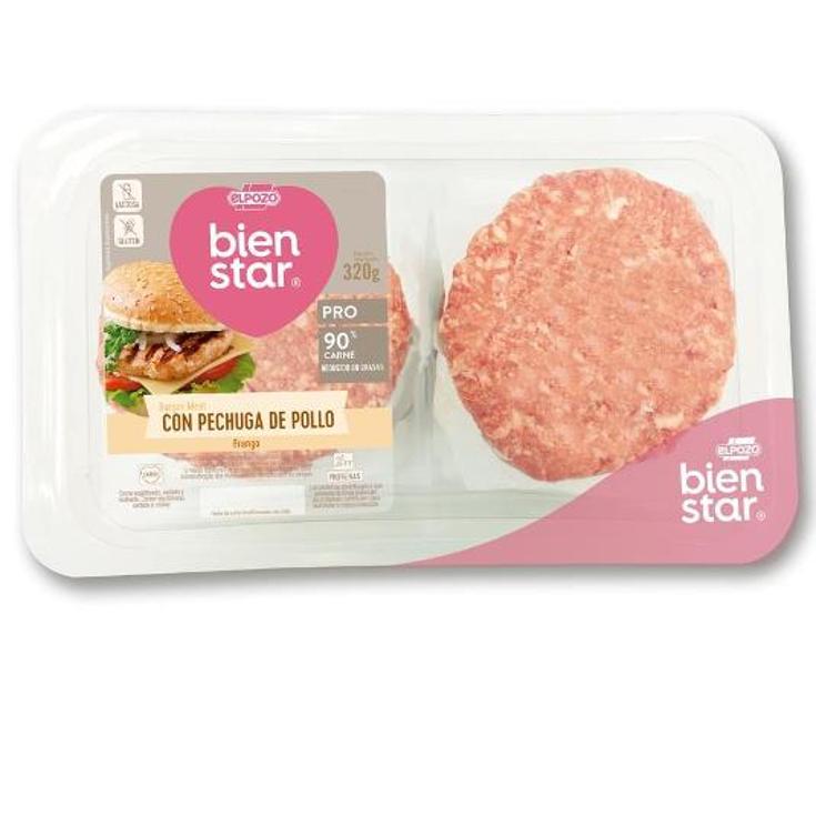 BURGER POLLO BIENSTAR X4 EL POZO BDJA 360 GR