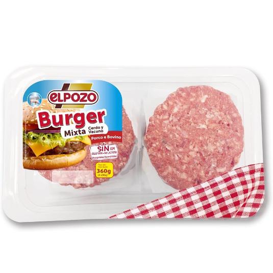 BURGER MIXTA X4 EL POZO BDJA 360 GR