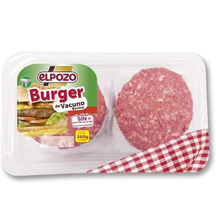 BURGER VACUNO X4 EL POZO BDJA 360 GR