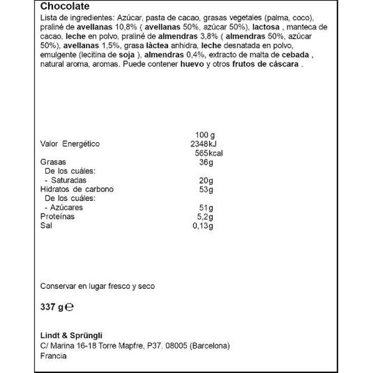 BOMBON DULCES DESEOS LINDT CAJA 337 GR