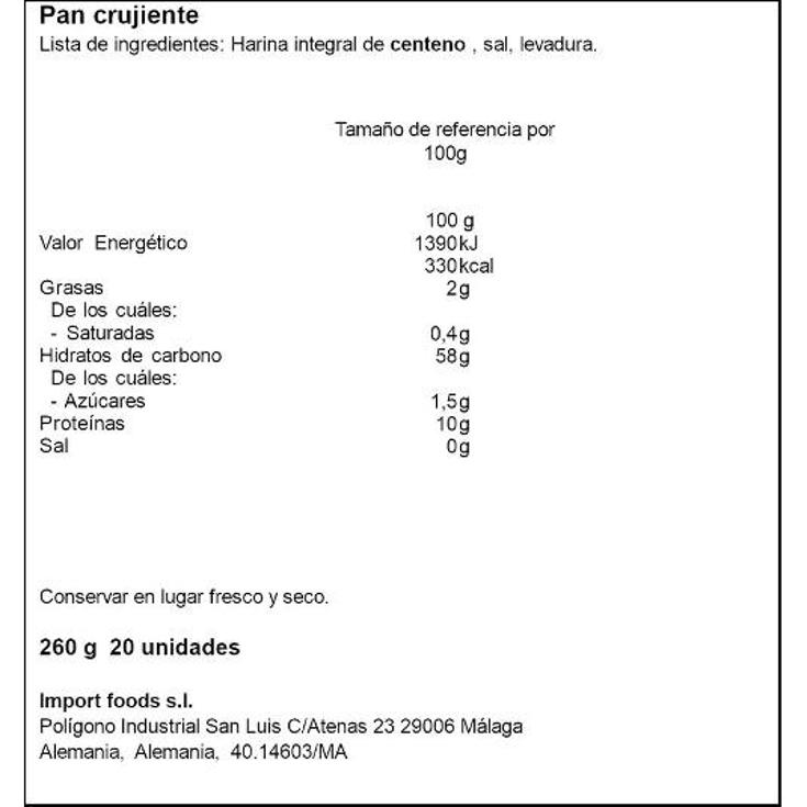 PANECILLOS TOST.CRUJIENT.INTEGR WASA PAQUET 205 GR