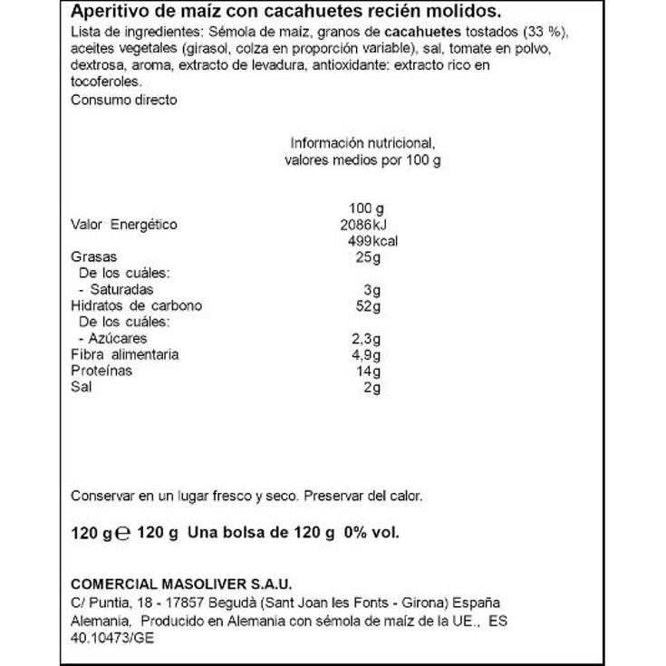 APERITIVO CACAHUETE CURLY LORENZ UNID 120 GR