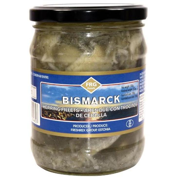 ARENQUE BISMARCK CON CEBOLLA FRG FOODS TARRO 250 GR
