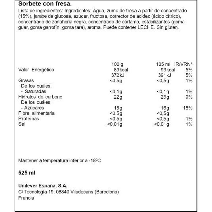 HELADO CALIPPO FRESA X5 FRIGO ESTCH 525 GR