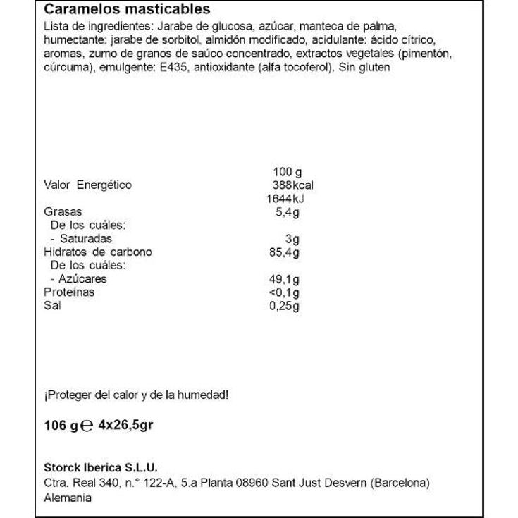CARAMELO MASTICABLE MAMBA UNID 110 GR