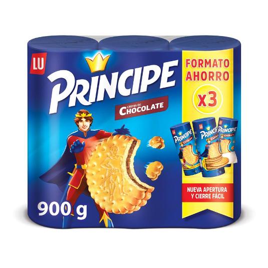 GALLETAS RELL.CHOC.PACK 3X300 G PRINCIPE PACK 900 GR