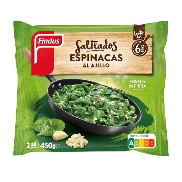 ESPINACAS AL AJILLO FINDUS BOLSA 450 GR