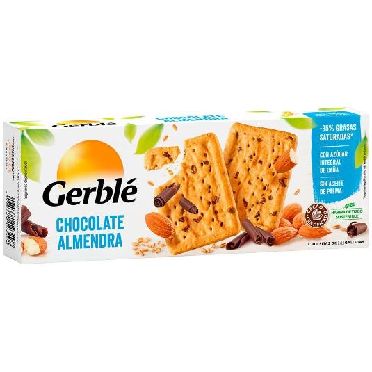 GALLETA CHOCOLATE ALMENDRA GERBLE PQTE 200 GR