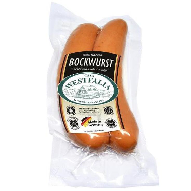 SALCHICHAS COCIDAS BOCKWURST CASA WESTFAL BOLSA 180 GR