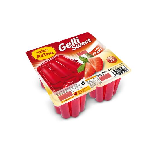 GELATINA GELLISWEET FRESA 4X100 REINA PACK 400 GR