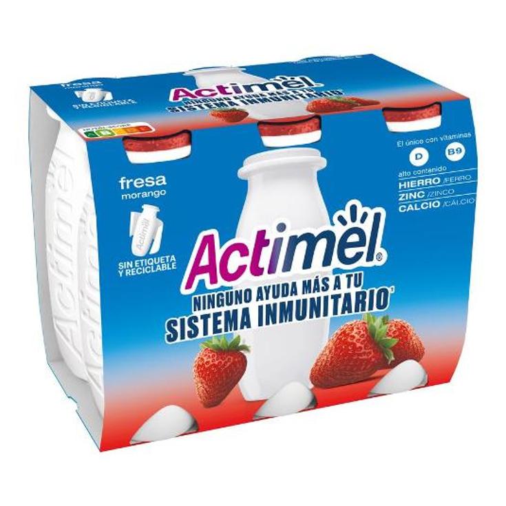 ACTIMEL LIQUIDO FRESA DANONE PACK 600 GR