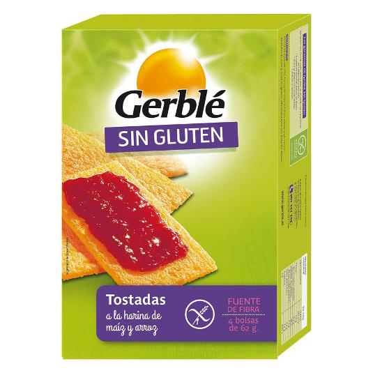 TOSTADAS MAIZ/ARROZ SIN GLUTEN GERBLE PQTE 250 GR