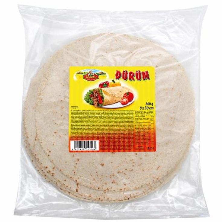 TORTILLA TRIGO DURUM XXL 8 UDS IVANKA BOLSA 800 GR