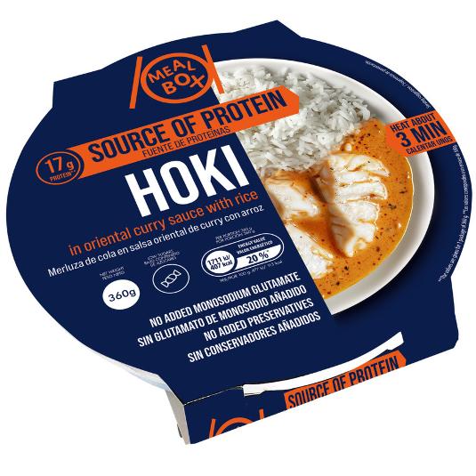 MERLUZA COLA SALSA CURRY ARROZ MEAL BOX BDJA 360 GR