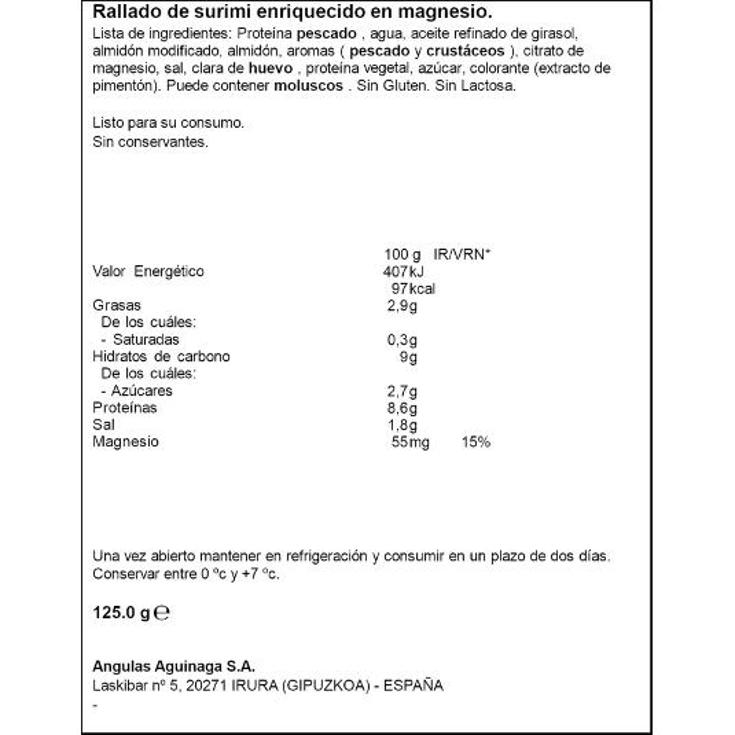 SURIMI RALLADO KRISSIA BOLSA 125 GR