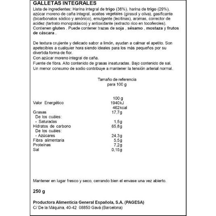 MORENITAS INTEGRALES PAGESA PQTE 250 GR