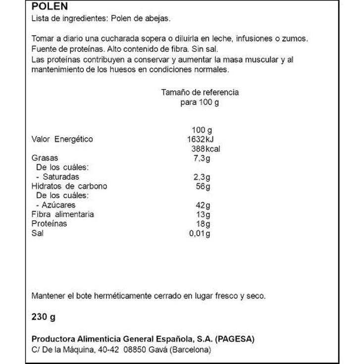 POLEN PAGESA PQTE 230 GR