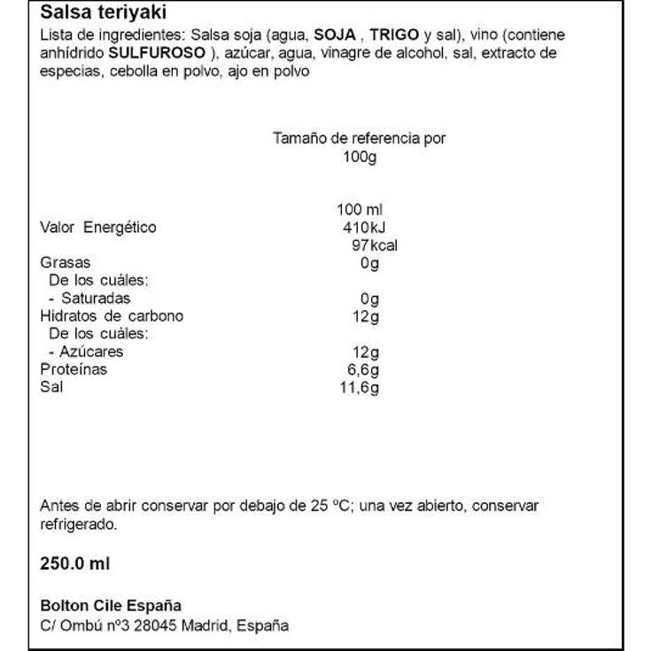 SALSA TERIYAKI KIKKOMAN UND. 250 ML - Tienda Online Spar Sureste