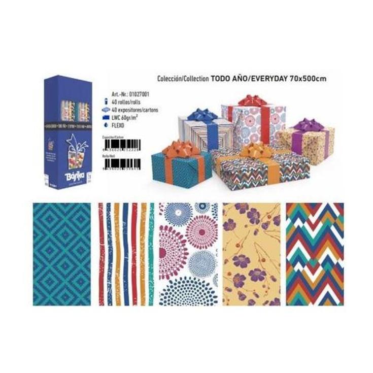 PAPEL REGALO 70X500 CM UNIDAD