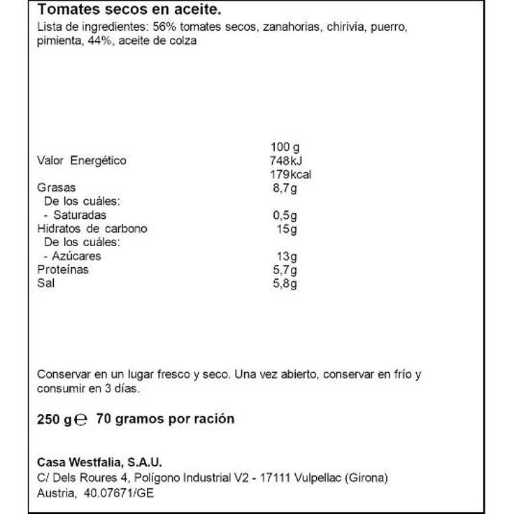 ANTIPASTI DE TOMATES SECOS DIE KASEMA TARRO 250 GR