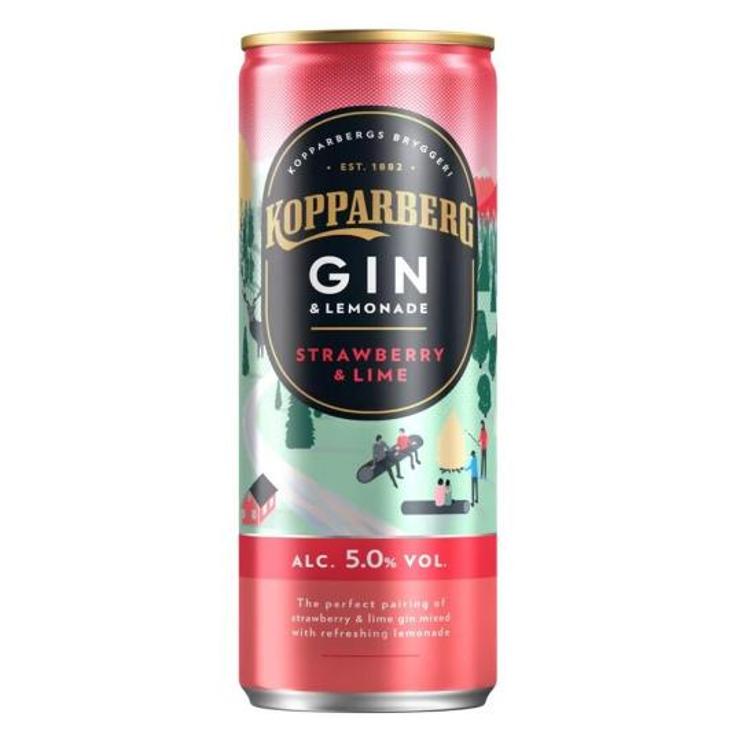 GIN LEMONADE 5º STRAWBERRY/LIME KOPPARBERG LATA 33 CL