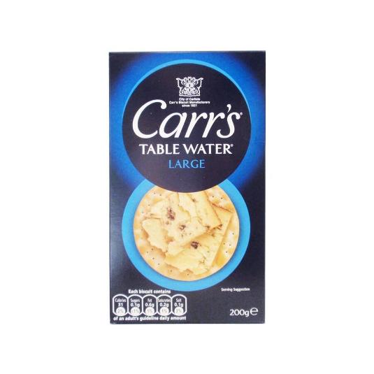 TABLE WATER CRACKERS CARRS PQTE 200 GR