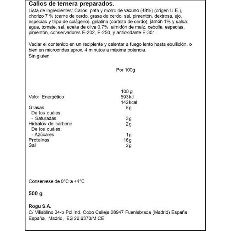 CALLOS PREPARADOS ROGUSA UNIDAD 500 GR
