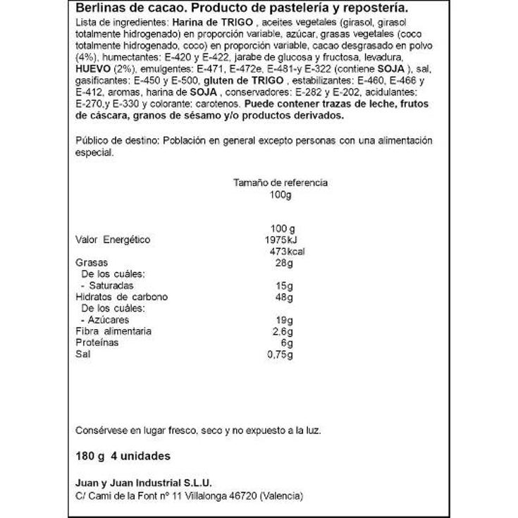 SOLES CACAO 4 UDS HNOS.JUAN PQTE 180 GR